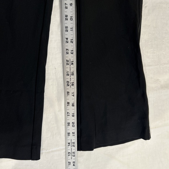 La Ligne Womens Pants Sz 4 Black Slim Bootcut Stretch Tuxedo Stripe Minimalist - Picture 5 of 9